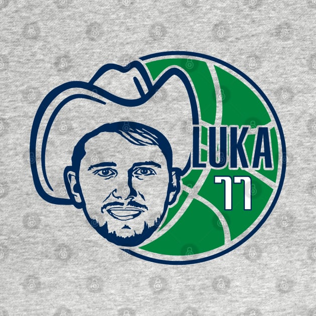 Luka Doncic, Dallas Playoff Basketball by FanSwagUnltd